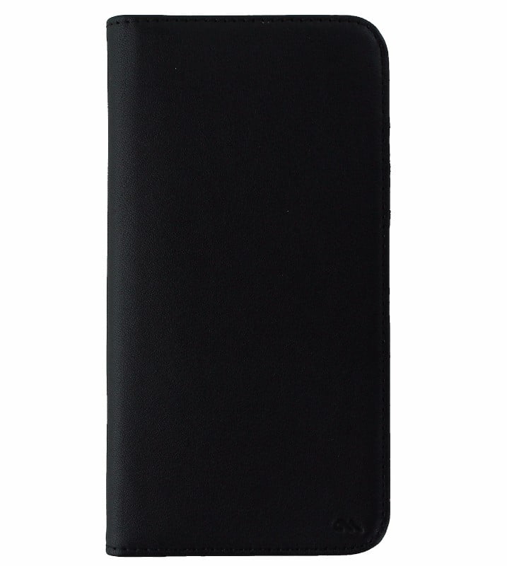 case-mate wallet folio leather case cover for motorola moto z2 play - black