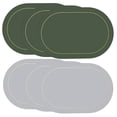 thumbnail image 3 of KERISTY - Juego de 6 manteles individuales elípticos de piel sintética, impermeables, para mesa de comedor, 3 of 8