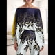 thumbnail image 4 of Conjunto de Dos Piezas Holgado de Otoño para Mujer, con Hombros Descubiertos, Estampado, Larga, Informal, para Salir, Pantalones Anchos Albaricoque L, 4 of 8