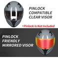 thumbnail image 4 of ILM Motorcycle Helmet Full Face with Pinlock Compatible Clear&Tinted Visors and Fins Street Bike Motocross Casco DOT(Gray, X-Large), 4 of 7