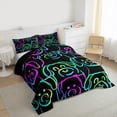 thumbnail image 3 of Feelyou Kawaii Stripes Dogs Queen Comforter Set, Cute Cartoon Animal Bedding Sets, Teen Child Kid Reversible Bedding Comforter Set, Microfiber Bedroom Decor, 3 Pieces, 3 of 8