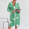 thumbnail image 2 of Arlun Valentine's Day Robes for Women Fashion Full Zipper Long Sleeve Soft Comfy Flannel Loungewear Fashion Heart Printed Fuzzy Winter Warm Sleepwear Bathrobe 3-Green XL, 2 of 8