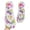 White, variant on Women’s Rainbow Graffiti Print Flip Flops, Colorful Heart Pattern Thong Sandals, Lightweight Casual Summer Beach Slippers