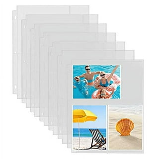 Fabmaker 30 Pack Photo Sleeves for 3 Ring Binder - (5x7, for 120 Photos),  Archival Photo Page Protectors 5x7, Clear Plastic Photo Album Refill Pages