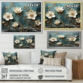 thumbnail image 4 of Designart "Poppies in Blue White and Blue Ambiance" Floral Framed Wall Art - Modern Farmhouse White Abstract Floral Entryway Framed Wall Art Print, 4 of 6