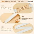 thumbnail image 5 of Women Thin Elastic Belt Fashion Skinny Stretch Ladies Waist Belt for Dresses Jeans Pants 0.7" Width, 5 of 9
