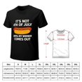 thumbnail image 2 of It's Not The 4th of July Until My Wiener Comes Out Groovy Men's Cotton Short Sleeve HD Print Tee for Casual T-Shirt Crew Neck Top Black S, 2 of 7