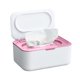 thumbnail image 3 of Dispensador de toallitas húmedas con tapa | Caja de almacenamiento sellada recargable | Estuche de pañales desechable | Organizador de toallas húmedas | Capacidad para 80 hojas | 7.6x3x5.2 pulgadas, 3 of 7