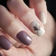 thumbnail image 1 of Uñas Postizas AROVFAM Hojas de Arce Otoño 24 Piezas Cuadradas Cortas, 1 of 7
