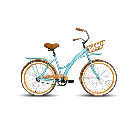 Bicicleta Black Panther Aruba R24 D C/Parr Y Cta Azul/Naranja