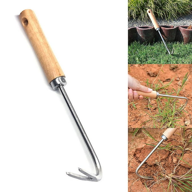 Garden Weeder Tool Weed Grass Root Remover Weeding Hook Planting Manual  Digging