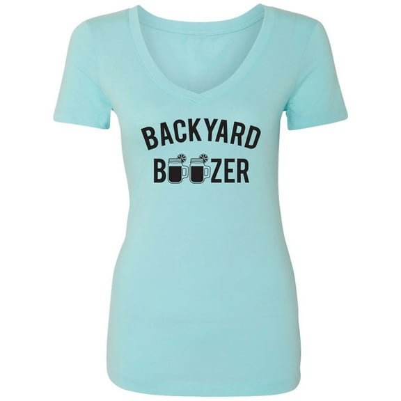 Backyard Boozer Womens V-Neck T-Shirt