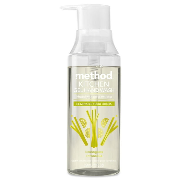 Method Kitchen Gel Hand Wash Lemongrass 12 oz Pump Bottle 6/Carton 01727