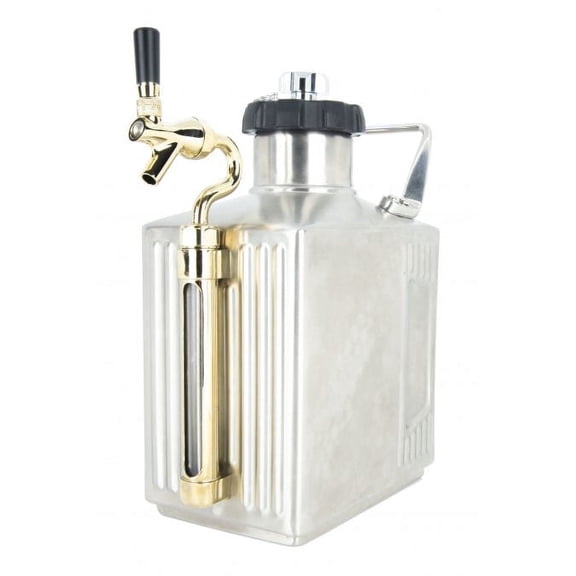 Burns Glass 128 oz Brushed Pressurized Growler