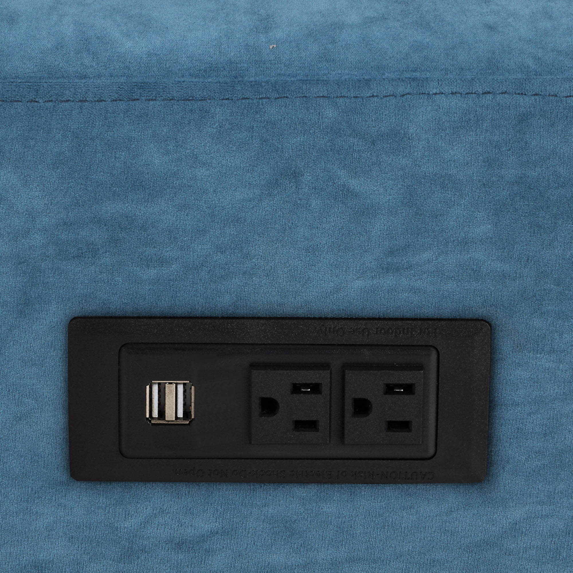 Buy Serta Hathaway Modern Futon with Power and Storage, Aqua Fabric