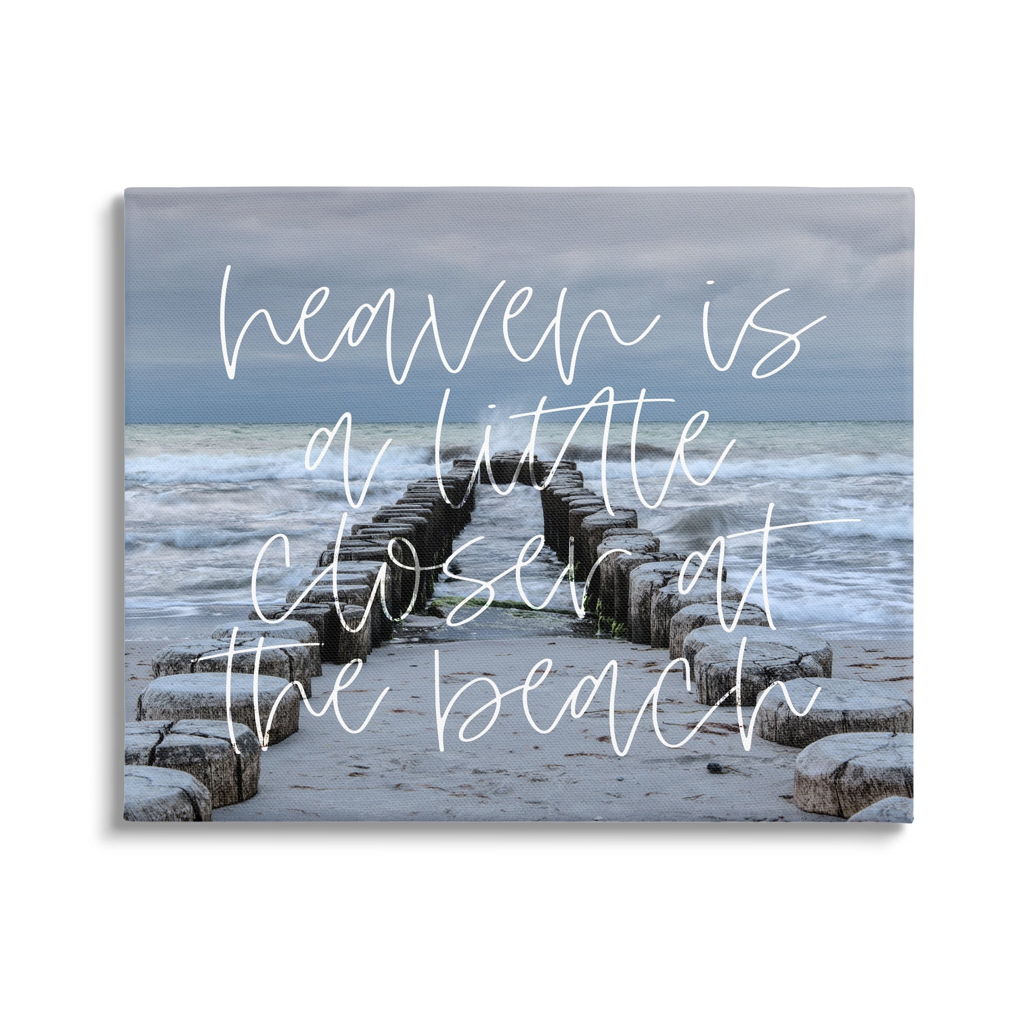 Stupell Heaven Closer At Beach Coastal Landscape Painting Gallery Wrapped Canvas Print Wall Art
