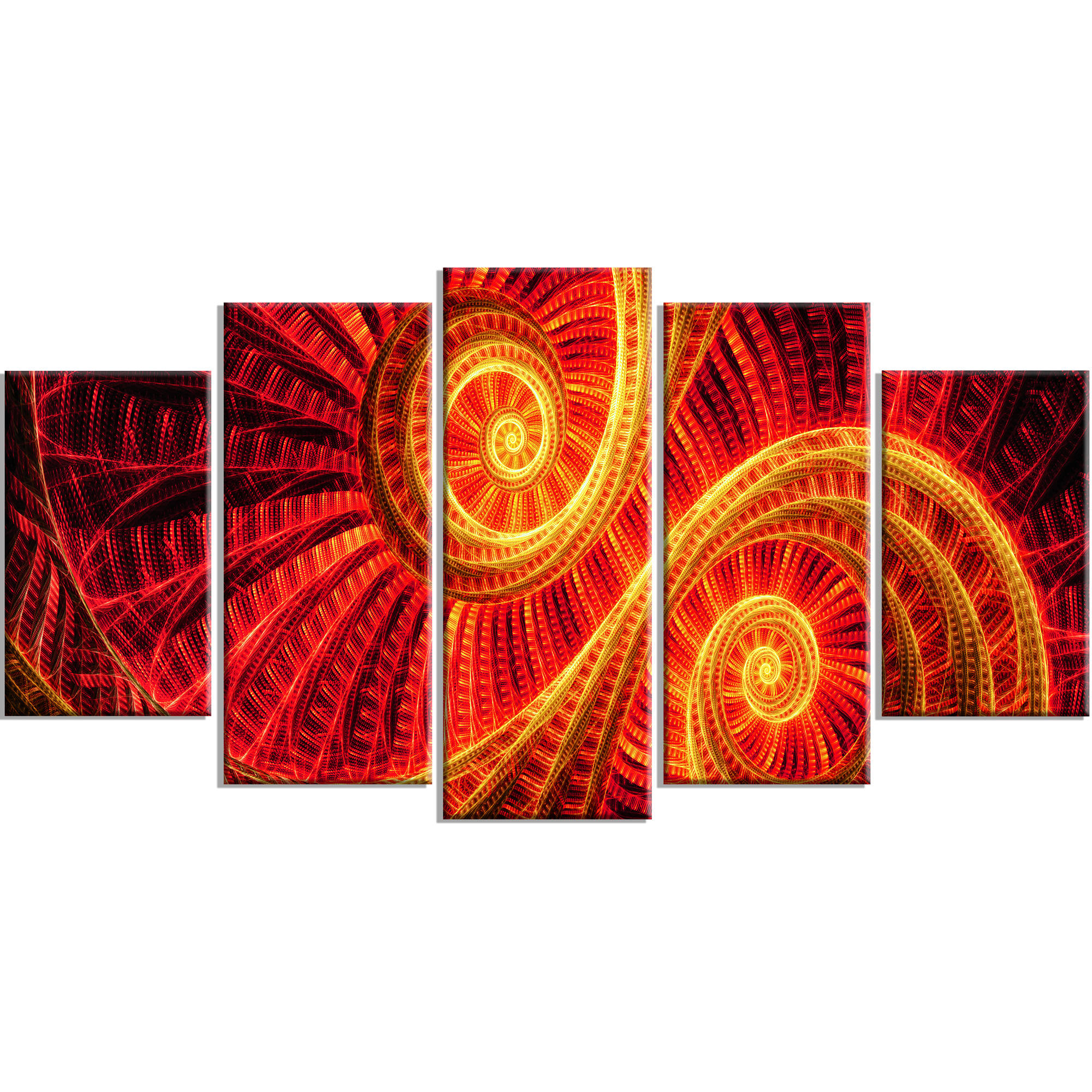 Design Art SunDanceDigital Artwork on Canvas, 5 Panels, 60" x 32"