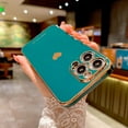 thumbnail image 3 of Compatible with iPhone 14 Pro Max Case Luxury Plating Love Heart Case Soft TPU Silicone Shockproof Camera Protective Cute Case for iPhone 14 Pro Max 6.7" for Women Girl Green, 3 of 12