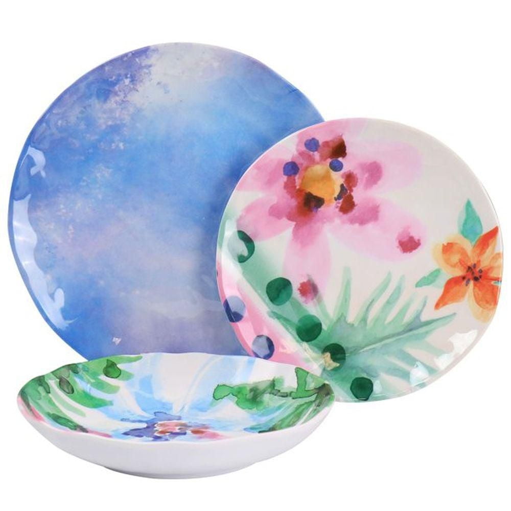 Tia Mowry 12 Piece Dinneware Set, Floral Design