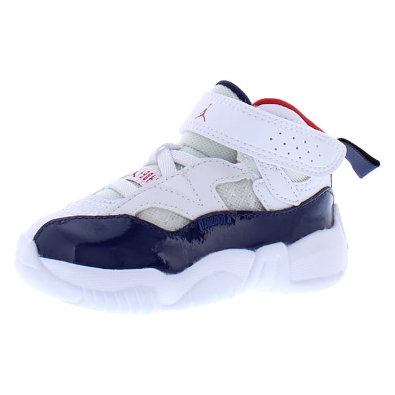 Nike Jumpman Two Trey Leather Infant/Toddler Shoes Size 7, Color: White/Navy/University Red