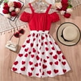 thumbnail image 3 of Afdoent Girl Outfits Summer Toddler Girls Short Sleeve Tops Skirt Two Piece Outfits Set For Kids Comfortable 7-8 Years, 3 of 8