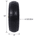 thumbnail image 2 of PU Foam Flat-Free Tire 10" Yellow Rim Double Sealed Bearings Hand Truck, 2 of 7