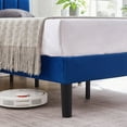 thumbnail image 4 of VECELO 3-Piece Modern Bedroom Set with Twin Upholstered Bed Frame and 2 Nightstand, Blue, 4 of 9