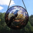 thumbnail image 2 of Personalized Crow Suncatcher Stained Glass, Crow Stained Glass Window Hanging Crow Sun Catchers Indoor Window Décor dmQoIJ, 2 of 5