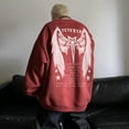 thumbnail image 5 of High Street Men Sweatshirt Angel Wing Graphic Printed Gothic Style Pullover Sweatshirts Oversize Baggy Hip Hop Round Neck Hoodie (JK23522-army green,Asian-XL) (JK23522-army green,Asian-XL), 5 of 6