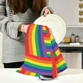 thumbnail image 6 of Rainbow Color Line Kitchen Towel, Dish Towels Quick Drying Tea Towels Absorbent Hand Towels for Kitchen Sink Dinner Table 28 x 18 Inches, Set of 6, 6 of 7