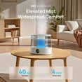 thumbnail image 3 of DREO Smart Humidifier for Room, 4L Cool Mist Top-Fill Ultrasonic Humidifier, Touch/APP/Voice Control, 36H Runtime, 28dB quiet, Essential Oil Diffuser & Customizable RGB Light Humidifier for Bedroom, 3 of 10