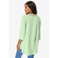thumbnail image 2 of Roaman's Women's Plus Size Squareneck Pointelle Top, 2 of 5