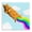Flying Rainbow Pixel Cat, variant on Stupell Industries Contemporary I Got This Pixel Mermaid Canvas Art, 17 x 17, by Grace Popp