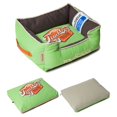 thumbnail image 5 of Pet Life Touchdog Original Sporty Vintage Throwback Reversible Plush Rectangular Dog Bed, 5 of 8