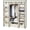Beige, variant on Portable Closet, Wardrobe with 12 Shelves, 2 Adjustable Hanging Rod and 4 Side Pockets, Dustproof Waterproof Cover, Space-Saving, Large Clothes Organizer for Apartments, Bedroom, Grey