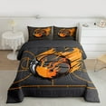 thumbnail image 2 of Manfei Boys Basketball Queen Comforter Set,Sport Theme Bedding Sets,Orange Gray Bedding Comforter Set For Teens,Super Cozy Room Decor Reversible,3 Pieces, 2 of 8