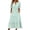 Green, variant on Summer Dresses for Women 2026 V Neck Short Sleeve Smocked Waist Casual Flowy A Line Comfy Midi Dresses with Pockets White L