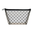thumbnail image 2 of Cosmetic Bag Love Heart Flocking Mesh Makeup Bag Storage Bag Student Multifunctional Large Capacity Portable Breathable Zipper Small Bag, Cosmetic Bag for Women, 2 of 5