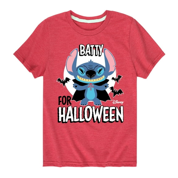 Lilo & Stitch - Batty For Halloween - Toddler And Youth Short Sleeve Graphic T-Shirt