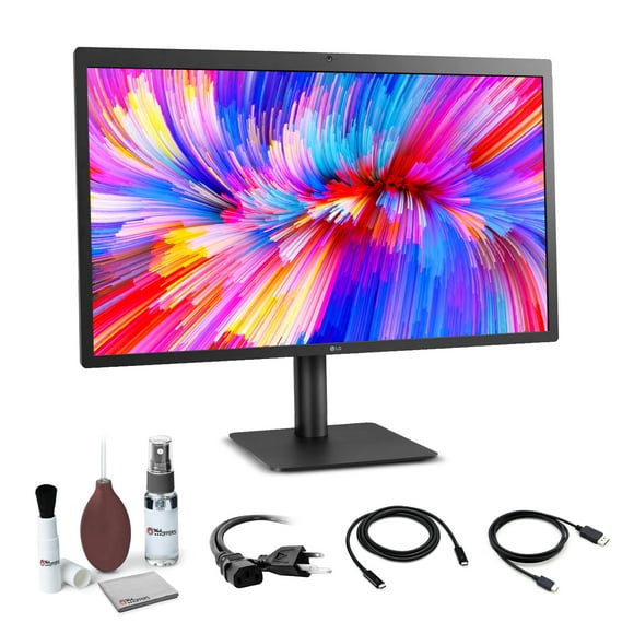 LG 27MD5KL-B UltraFine 5K Display Bundle - 27" 16:9 5K (5120 x 2880) IPS Monitor, 500 cd/m Brightness, Thunderbolt 3 / USB Type-C Inputs With Cleaning Set
