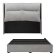 thumbnail image 1 of Recámara King Size Becca Gris Nickel con Cabecera + Box Base Cama, 1 of 8