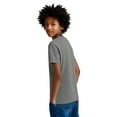 thumbnail image 4 of Zfeel Kids Athletic T-Shirt, Moisture-Wicking Sports Tee, Quick-Dry Polyester, Charcoal, M, 4 of 5