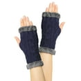 thumbnail image 6 of 50% off Clearance Women Winter Wrist Arm Warmer Solid Knitted Short Fingerless Gloves Mitten, 6 of 6