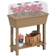 thumbnail image 1 of Outsunny 41L Self Watering Raised Garden Bed, Planter Box, Brown, 1 of 10