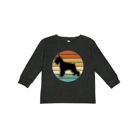 

Inktastic Schnauzer Dog Cute Sunset Gift Toddler Boy or Toddler Girl Long Sleeve T-Shirt