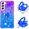 thumbnail image 2 of Glitter Case for Samsung Galaxy S23 Plus (Not S23, Bling Sparkle Colorful Gradient Quicksand Waterfall Soft TPU Liquid Case Cover with Ring Stand for Samsung Galaxy S23+Plus LSJB-Purple Blue, 2 of 14