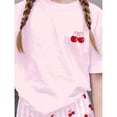 thumbnail image 5 of Grblisyd Girls Outfits Size 10-12 Cute Cherry Print Crew Neck Short Sleeve Tops and Elastic Waist Bike Shorts Set, 5 of 5