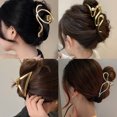 thumbnail image 2 of Pinzas de Metal para el pelo, pinzas geométricas cruzadas Vintage, horquilla de cangrejo de baño, pasador, accesorios para el cabello, nueva moda, 2 of 5