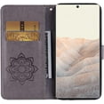thumbnail image 2 of Case for Google Pixel 6 Pro with Credit Cards Pocket, Glitter Bling Diamond PU Leather Wallet Phone Case with Wsrist String Flip Cover for Google Pixel 6 Pro Owl Grey, 2 of 14