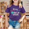 thumbnail image 2 of Shirts for Girls Print Back to School Shirt School Tee Kindergarten Shirts for Girls Kids T Shirt Children Z0F-Dark , 130, 2 of 4